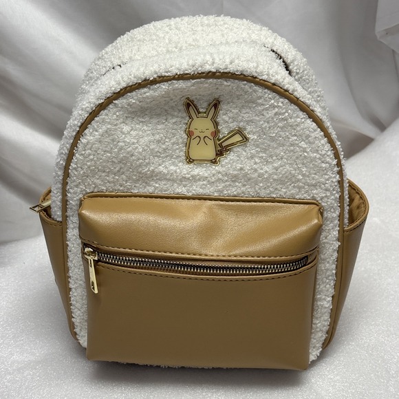 Pokemon Handbags - Pokémon Electric Type Pikachu Backpack Bioworld Sherpa NWOT